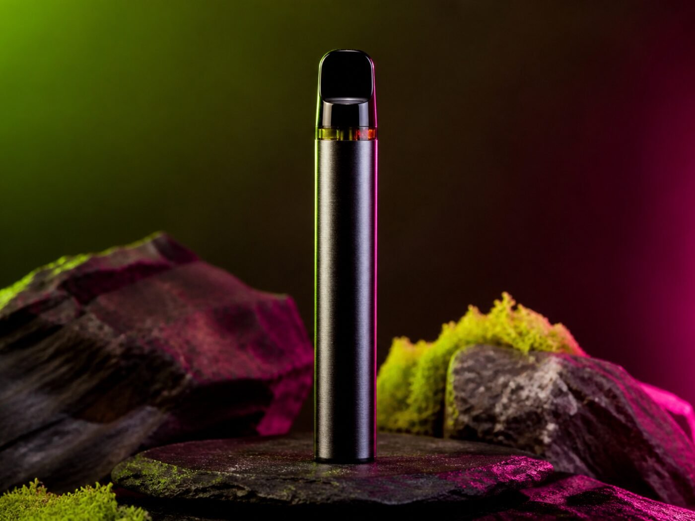 Studio shot of a slim all-in-one vape